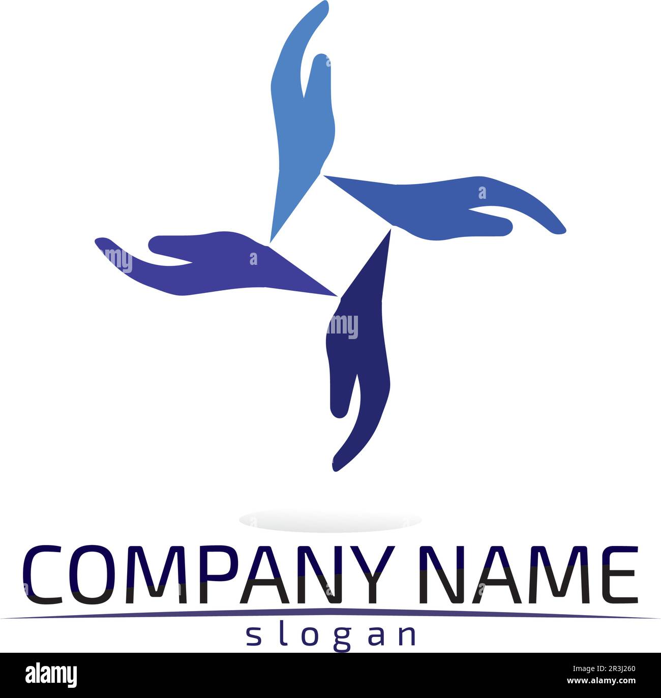 Hand and help vector logo and symbols template icons app Stock Vector ...