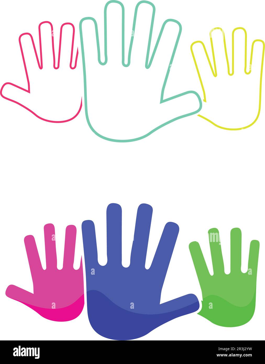 Hand and help vector logo and symbols template icons app Stock Vector ...
