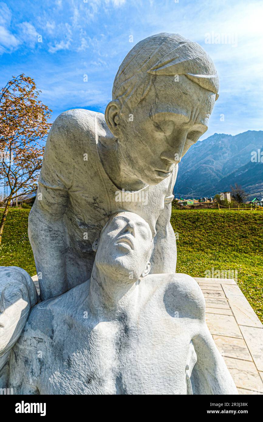 Italy Veneto Fortogna The Victims of Vajont Cemetery Stock Photo