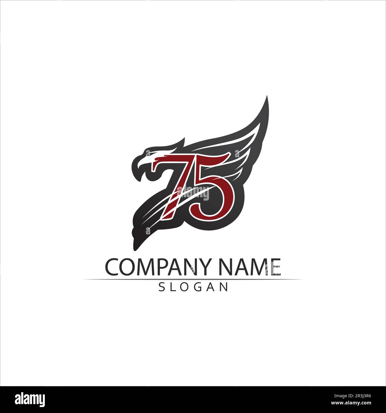 75 Text Happy New Year vector design and text number 75 Stock Vector Image ...