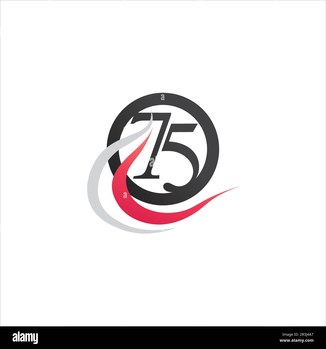New Years 75 indonesian anniversary and celebration festival design ...