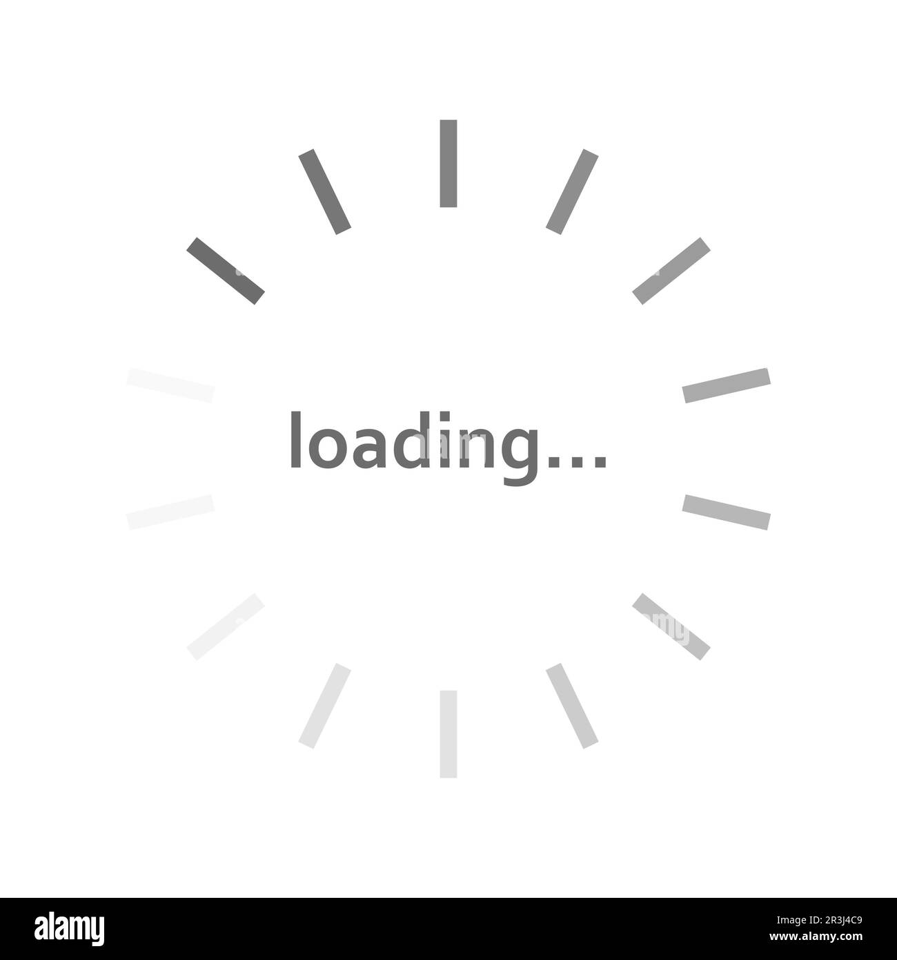 Circle scale download status, download progress on white background