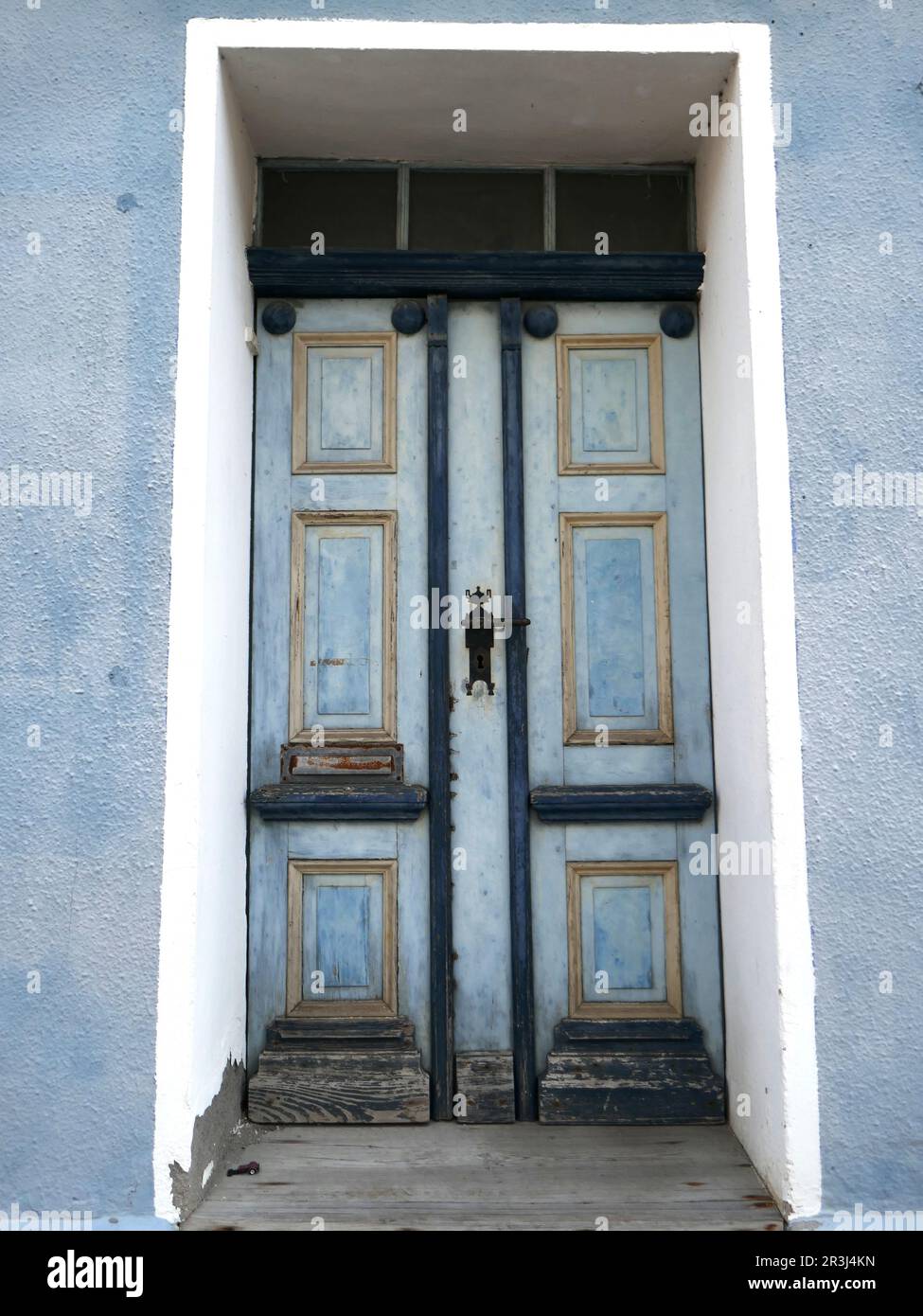 Old blue house door Stock Photo - Alamy