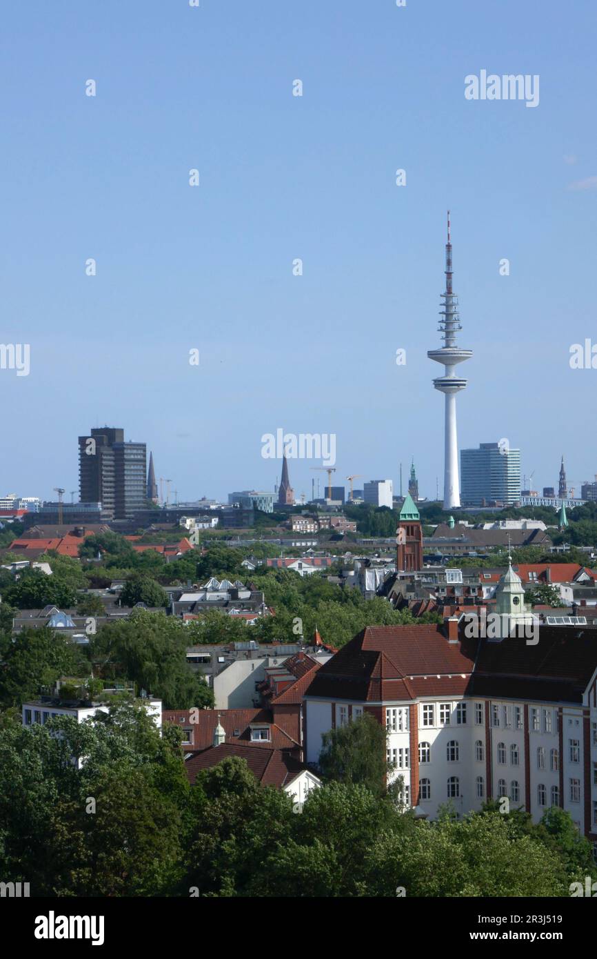 Hamburg from above, Lenzsiedlung Stock Photo