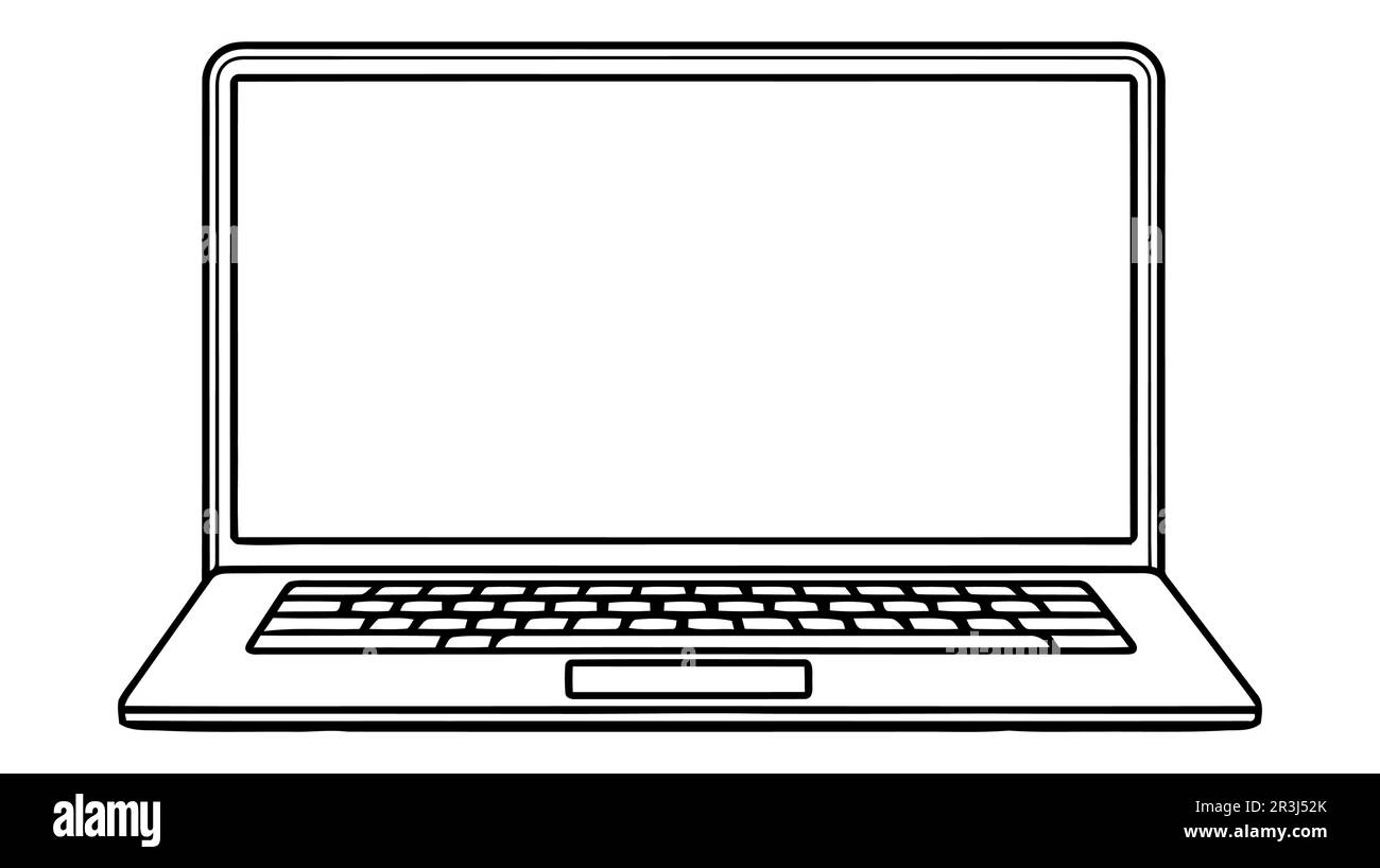 Laptop vector icon, logo, mockup isolated on white background Stock Vector
