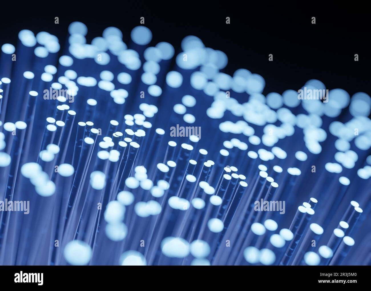 Fibre optic for data transfer transmission Stock Photo