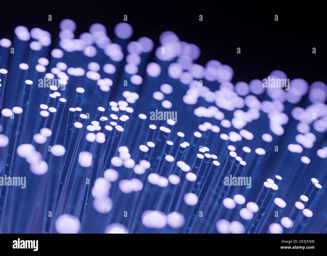 Fibre optic for data transfer transmission Stock Photo