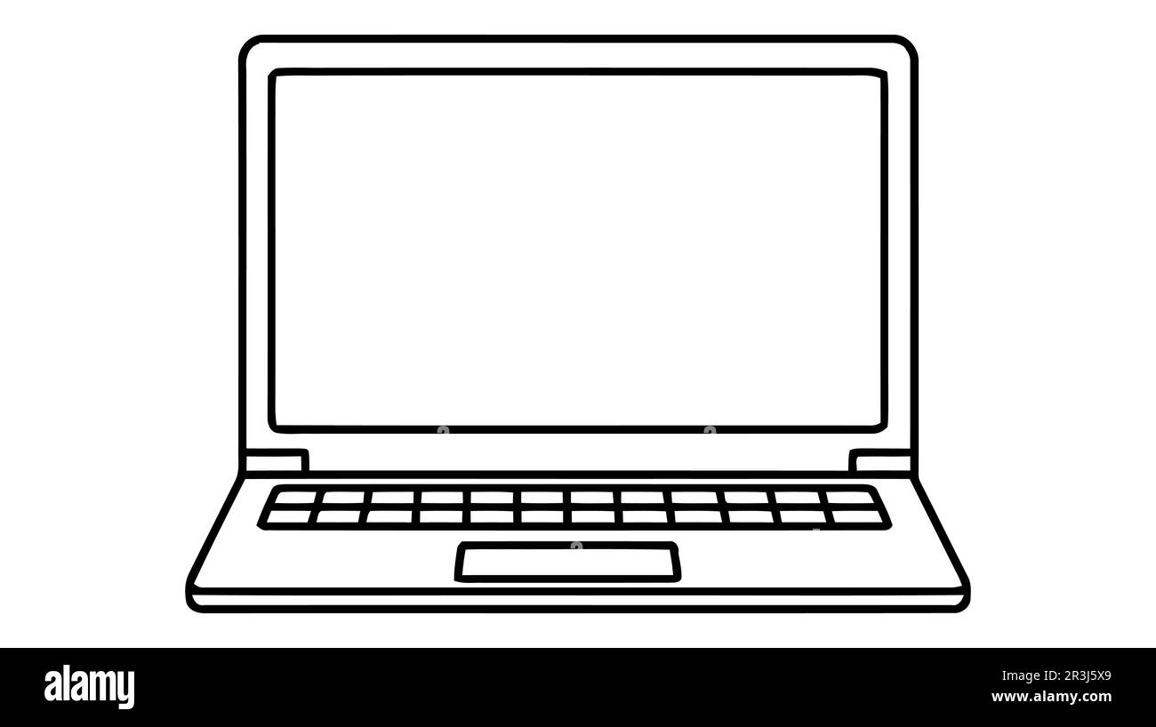 Laptop vector icon, logo, mockup isolated on white background Stock Vector