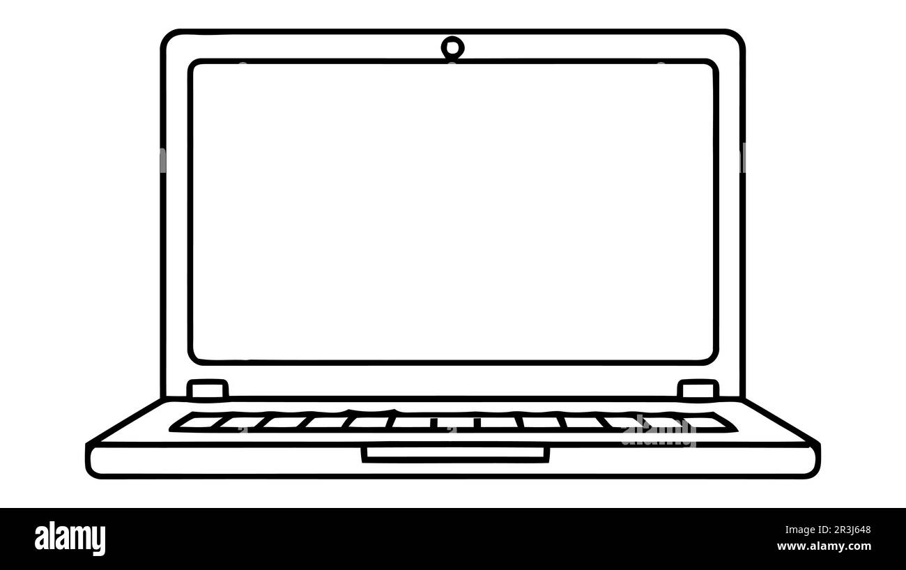 Laptop vector icon, logo, mockup isolated on white background Stock Vector