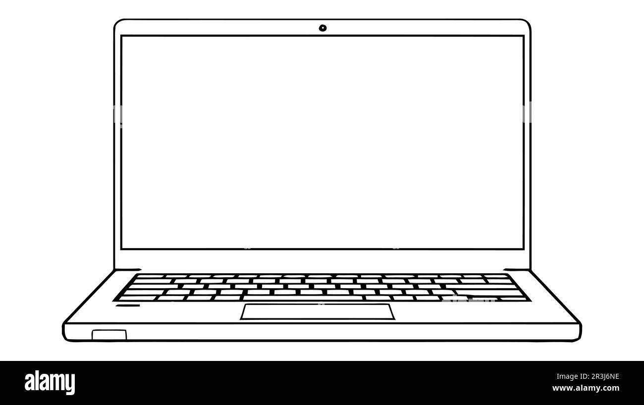 Laptop vector icon, logo, mockup isolated on white background Stock Vector