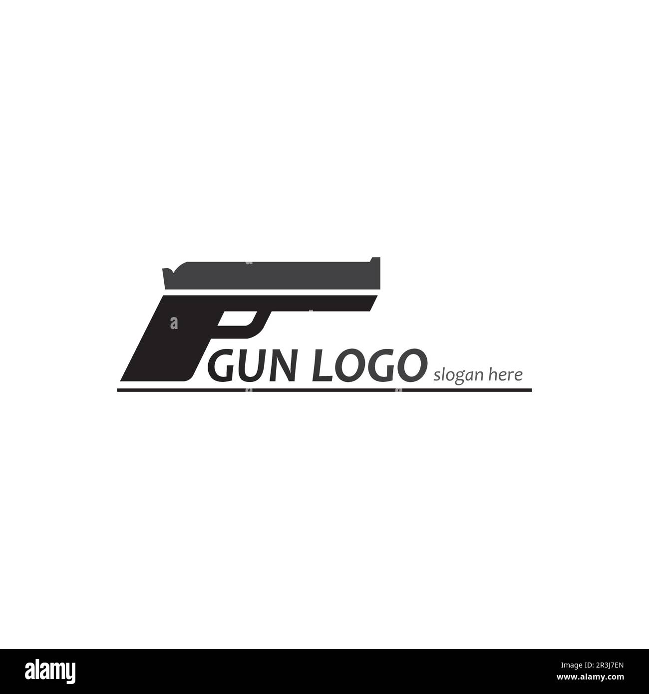 Gun Logo And Army Soldier Sniper Shot Vector Design Illustration