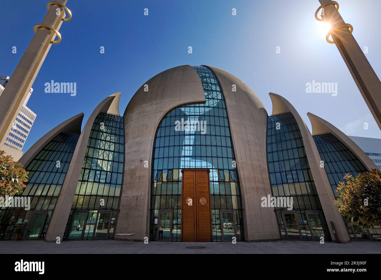 DITIB-Zentralmoschee Koeln, Architekten Gottfried und Paul Boehm, Cologne, Germany, Europe Stock Photo