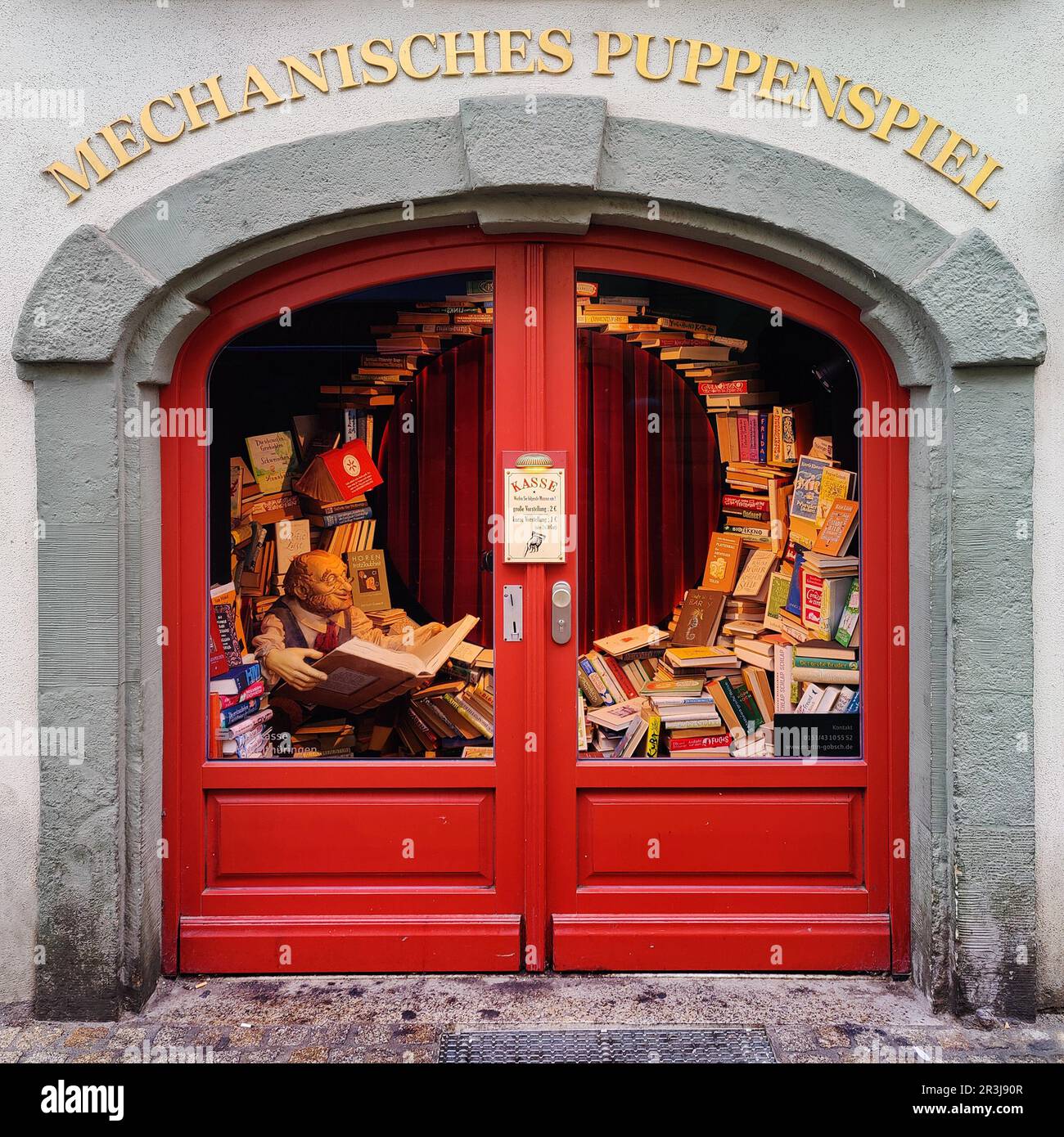 Mechanical puppet show, Erfurt, Thuringia, Germany, Europe Stock Photo