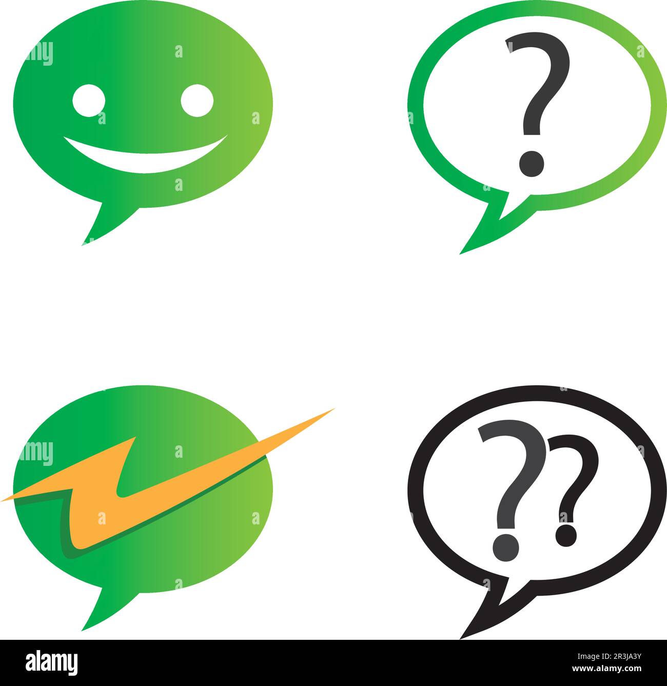 chat and message symbol vector logo design Stock Vector