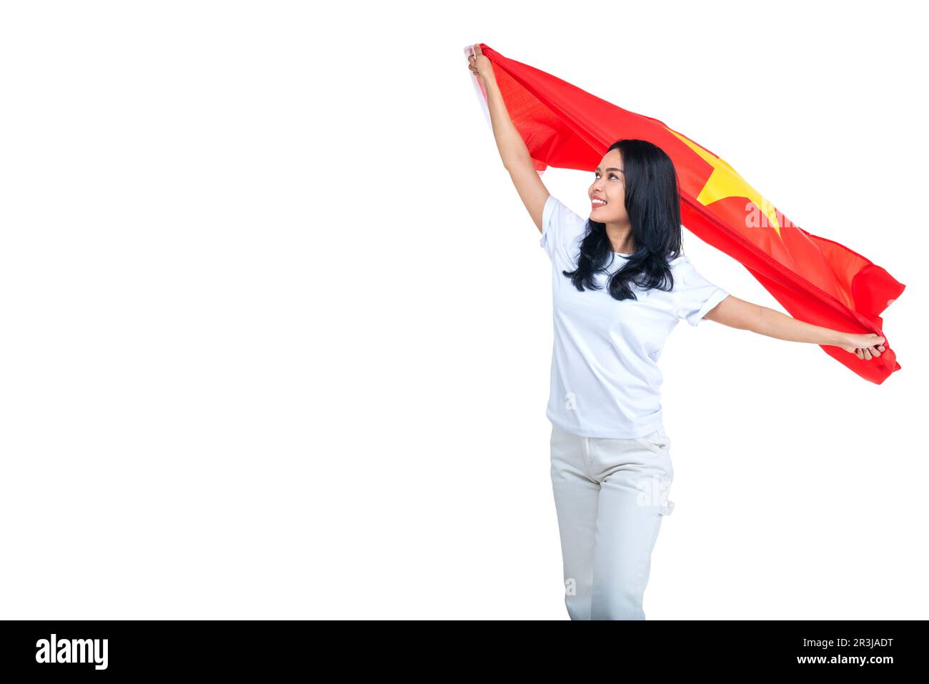 Asian Women Celebrate Vietnam Independence Day On 02 September By Holding The Vietnam Flag