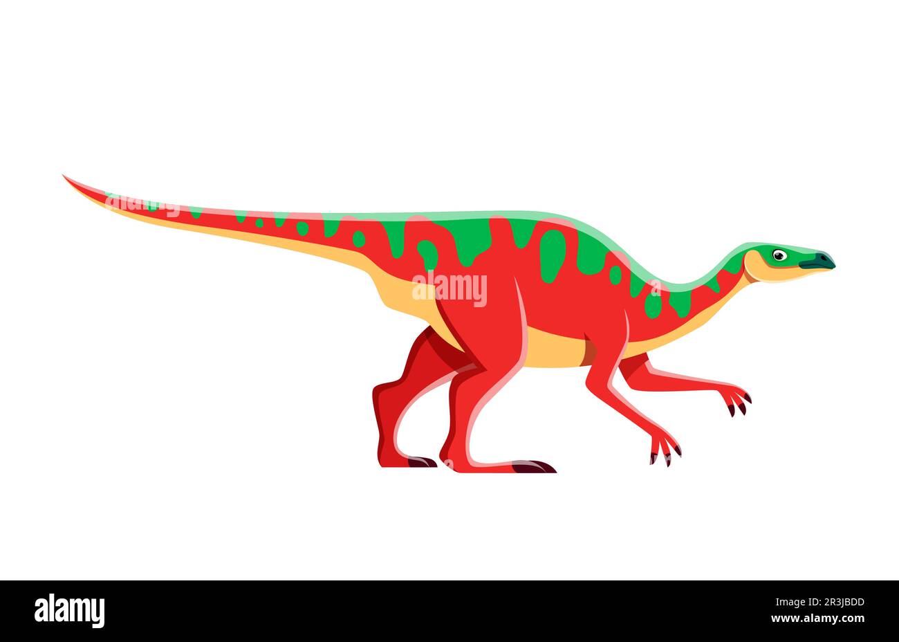 Cartoon Anatotitan dinosaur character, dino toy or Jurassic Park funny cute vector animal. Anatotitan dinosaur or Edmontosaurus annectens prehistoric Jurassic reptile with smile face Stock Vector