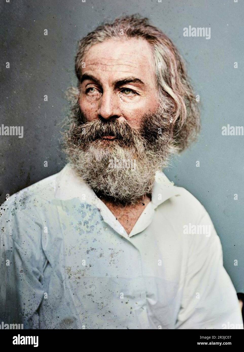 Portrait de Walt Whitman (1819-1892) poete et humaniste americain vers 1890 Stock Photo