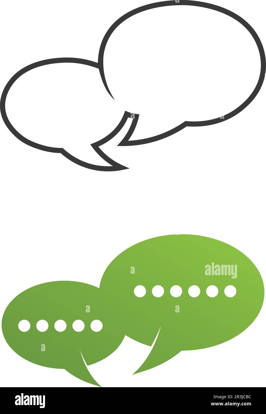 chat and message symbol vector logo design Stock Vector