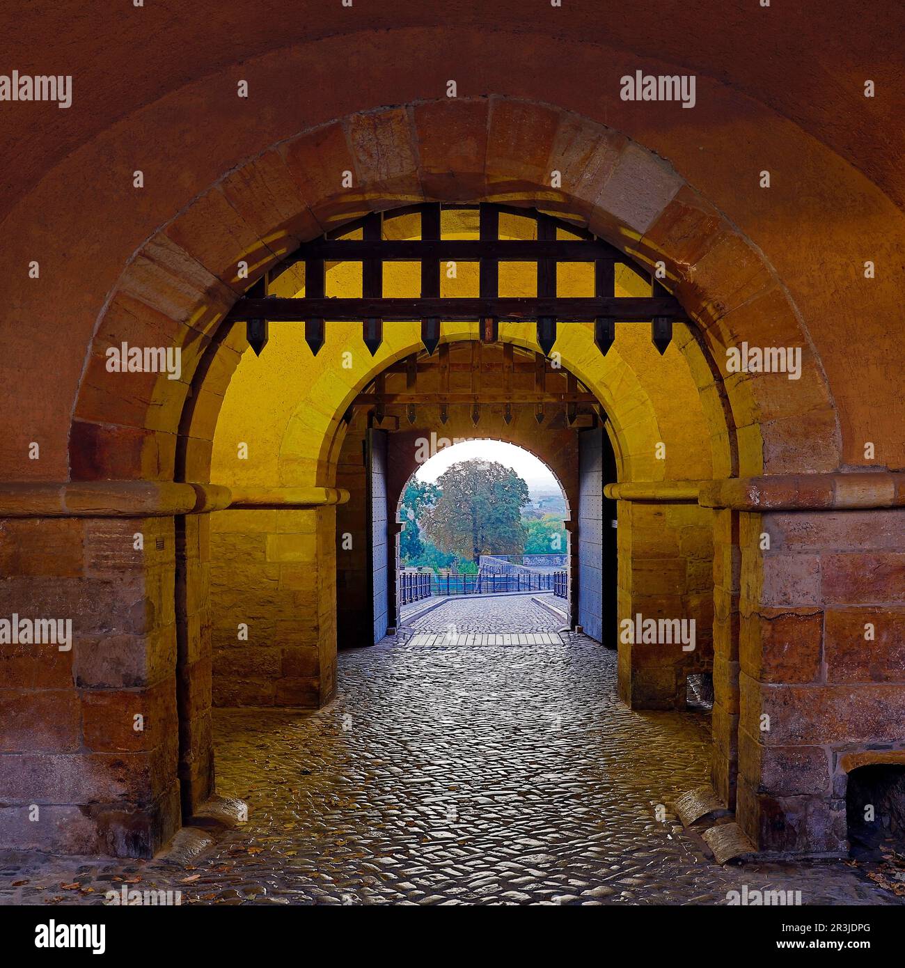 Peters gate of the Petersberg citadel, city fortress, Erfurt, Thuringia, Germany, Europe Stock Photo
