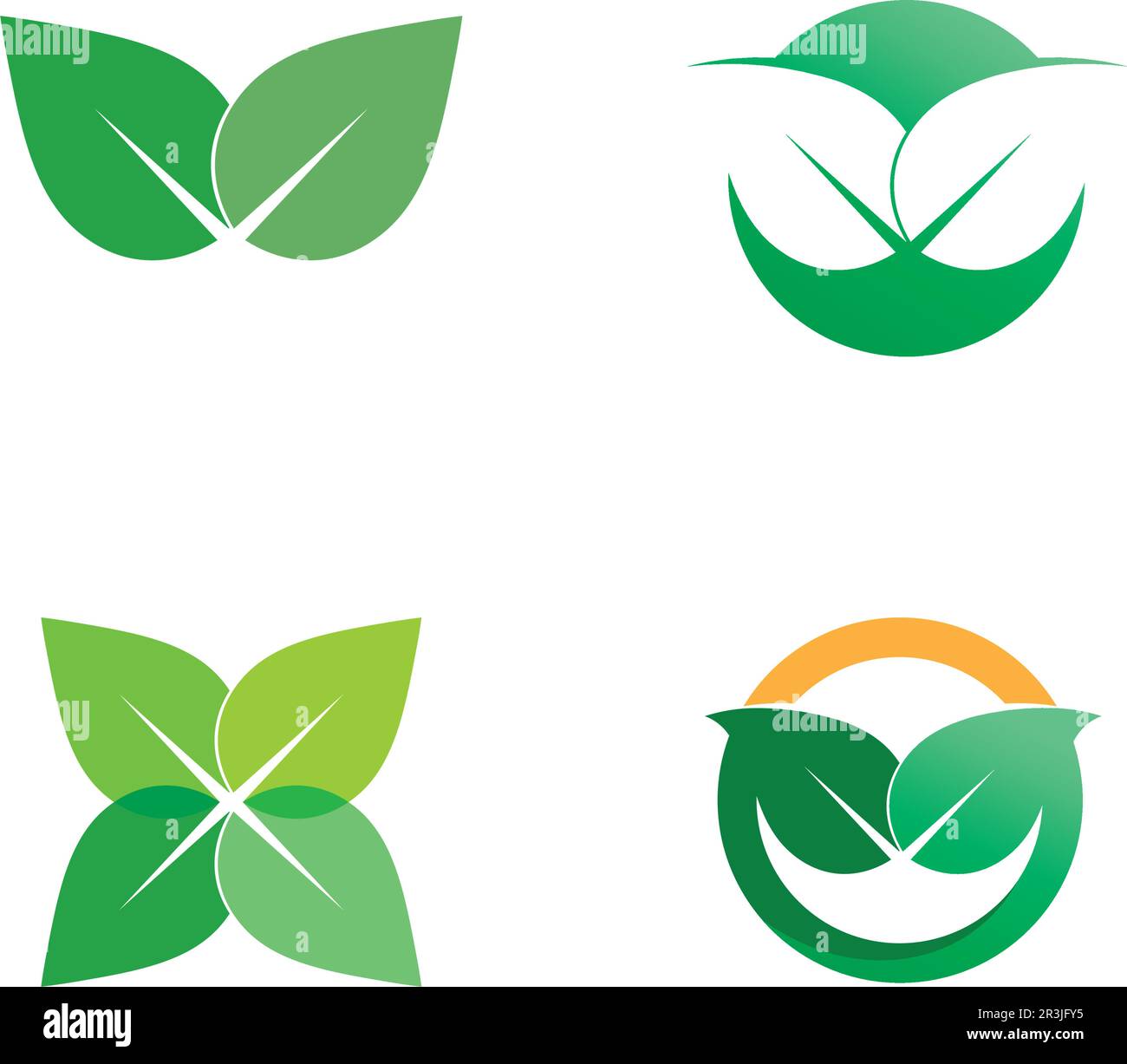 Tree leaf vector logo design eco friendly concept Stock Vector Image ...