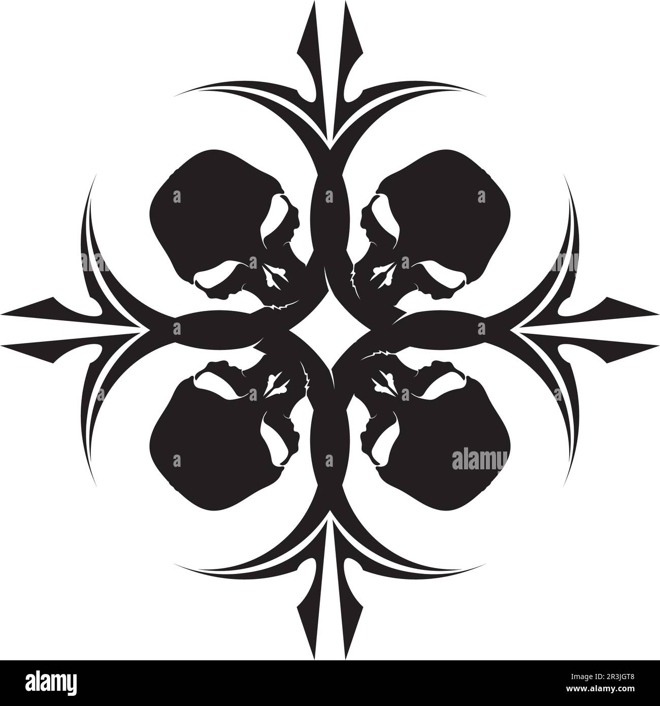 Crossbones death skull, danger or poison flat icon for apps and ...