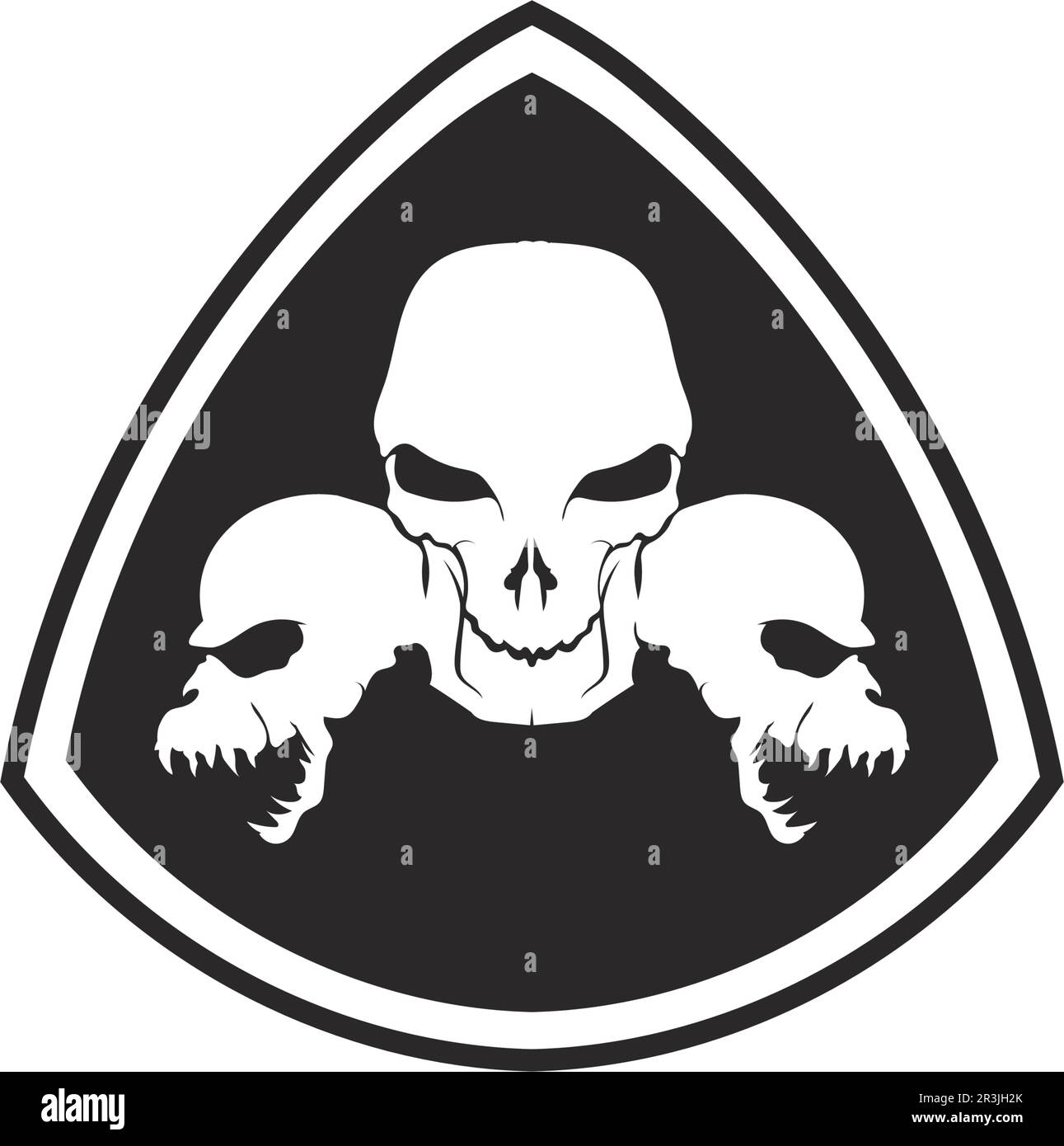 Crossbones death skull, danger or poison flat icon for apps and ...