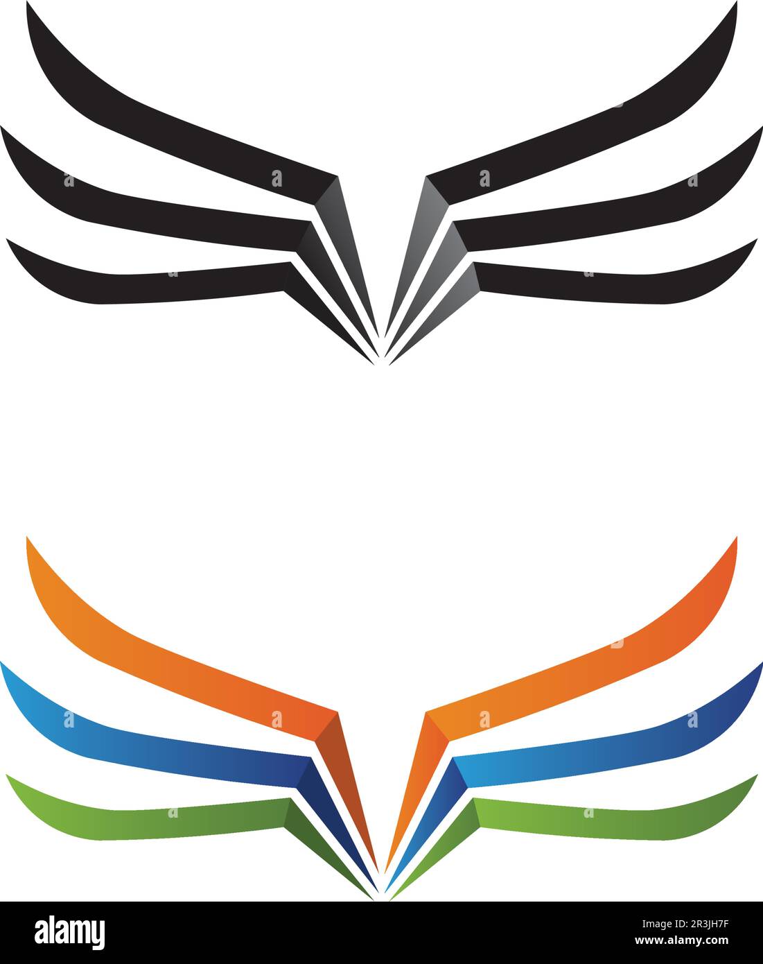 Falcon Wings Logo Template vector icon logo design Stock Vector Image ...