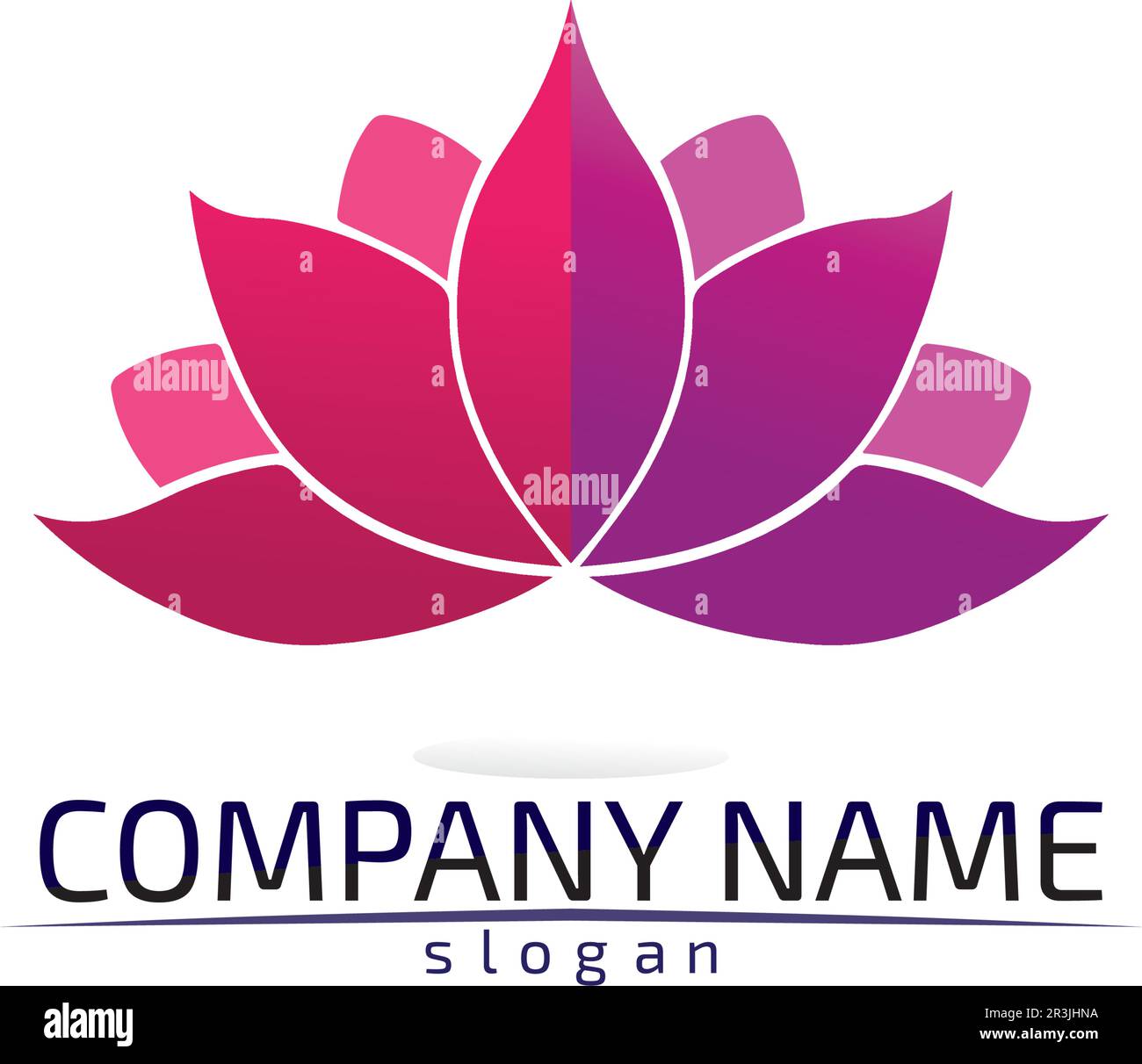 Stylized lotus flower icon vector background design logo Stock Vector ...