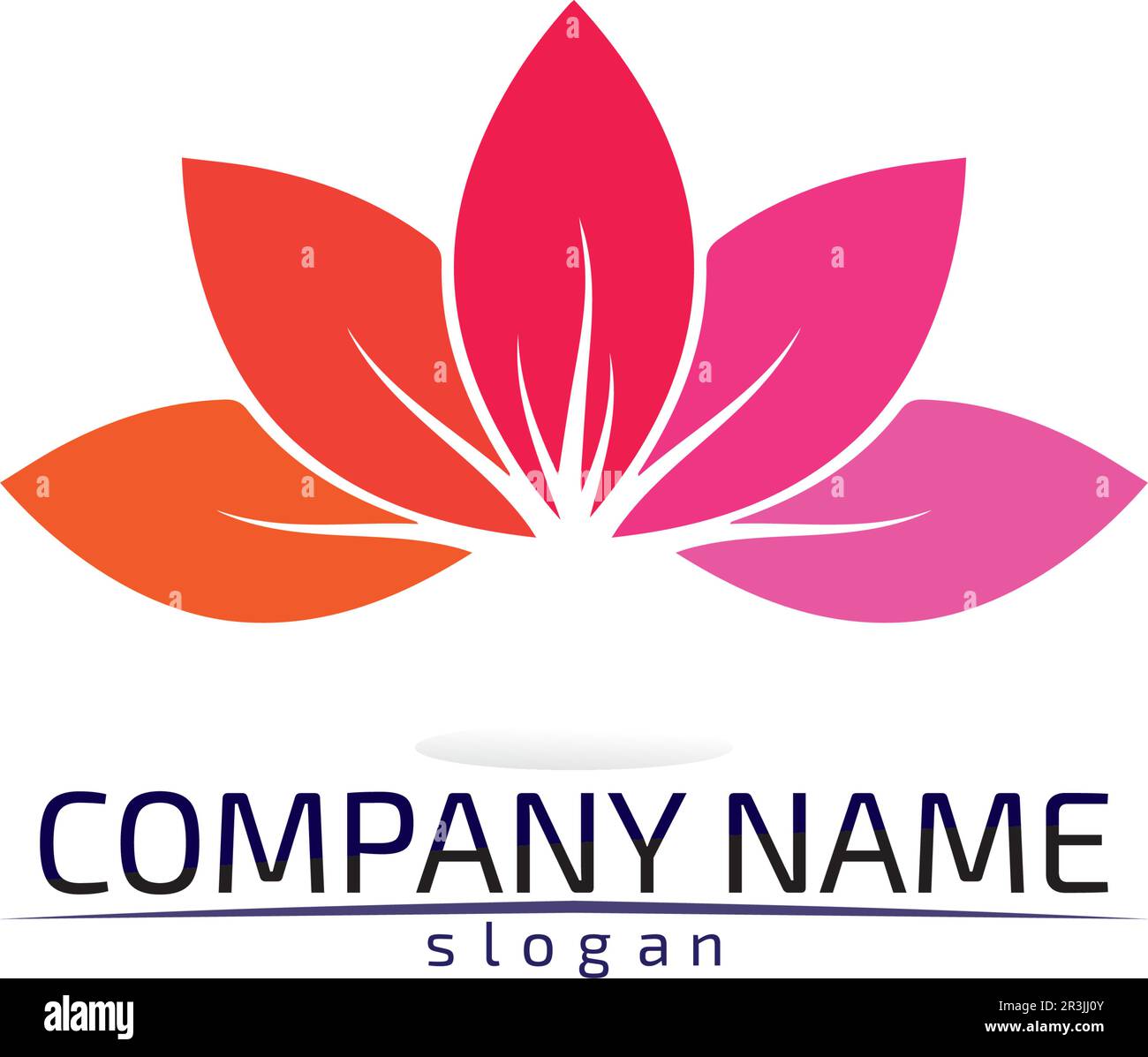Stylized Lotus Flower Icon Vector Background Design Logo Stock Vector 