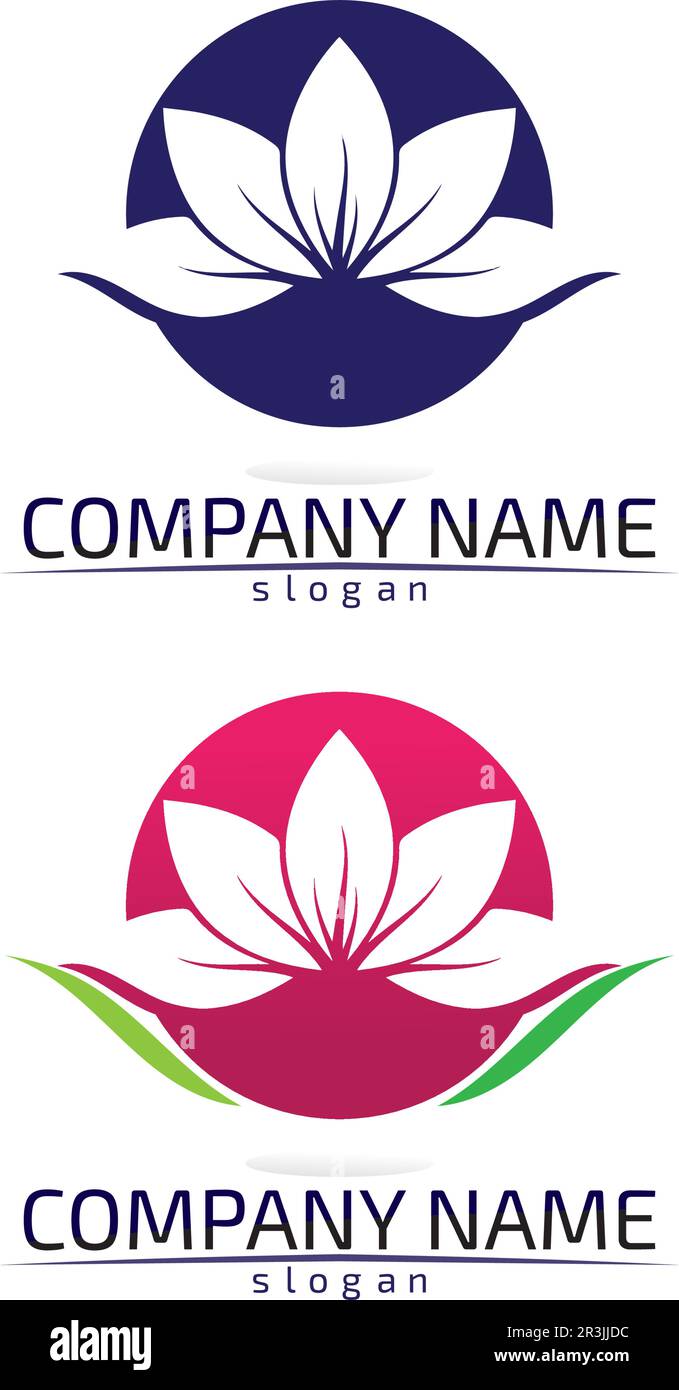 Stylized lotus flower icon vector background design logo Stock Vector ...