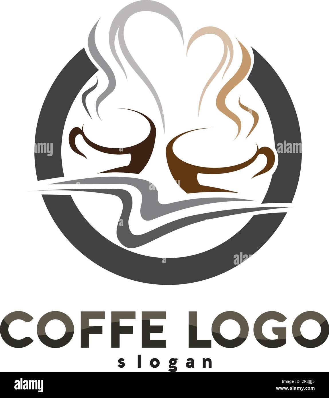 Coffee cup Logo Template vector icon design and coffe black Stock Vector
