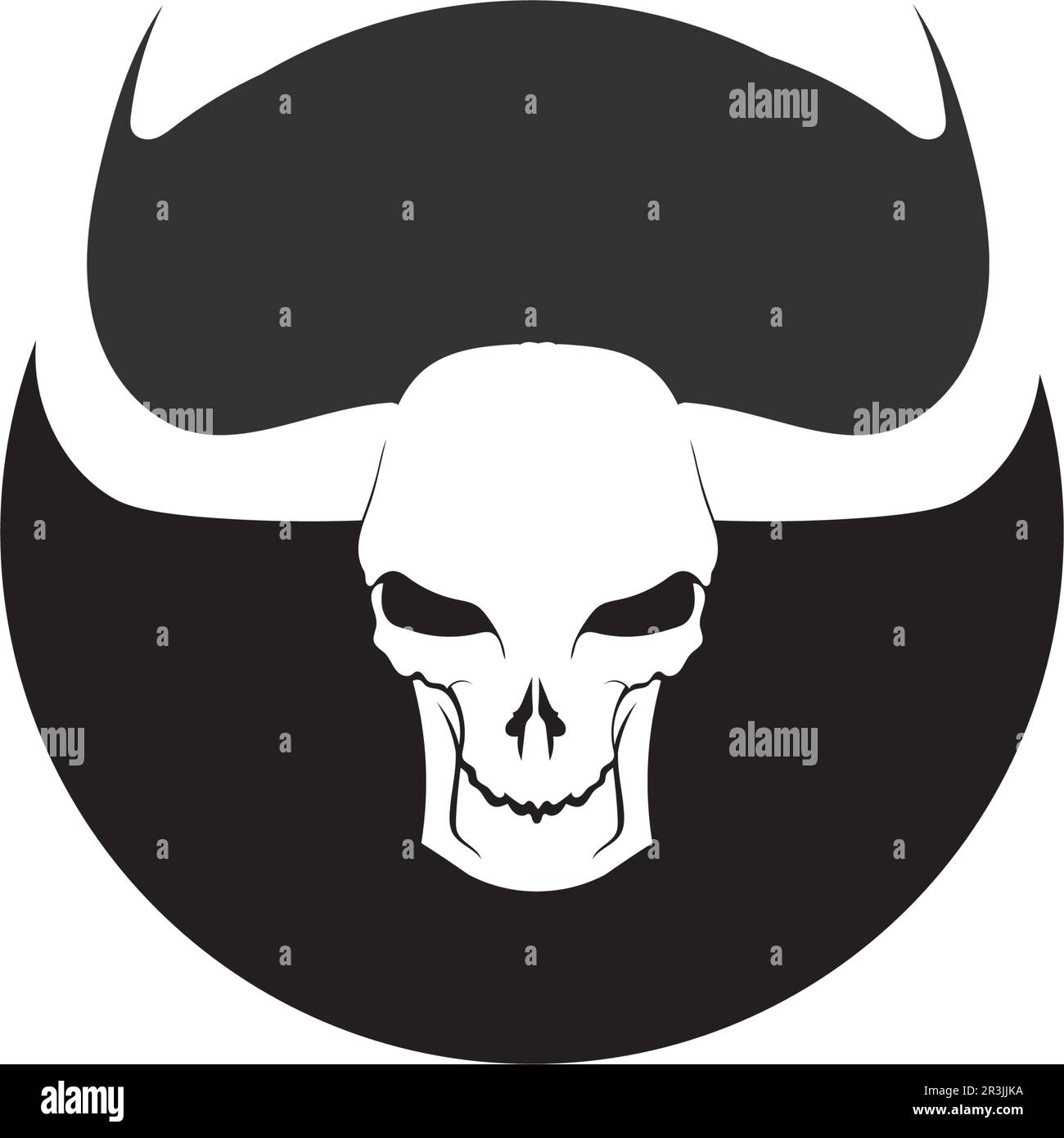 Crossbones death skull, danger or poison flat icon for apps and ...