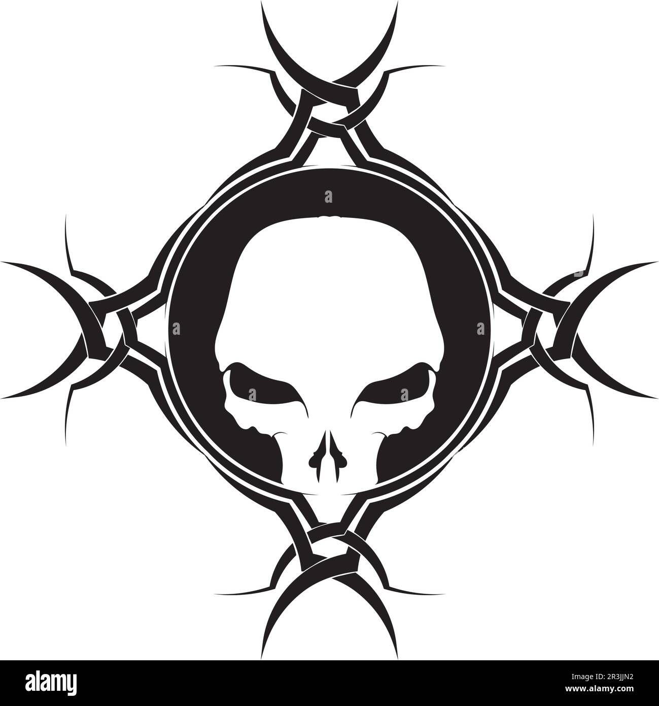 Crossbones death skull, danger or poison flat icon for apps and ...