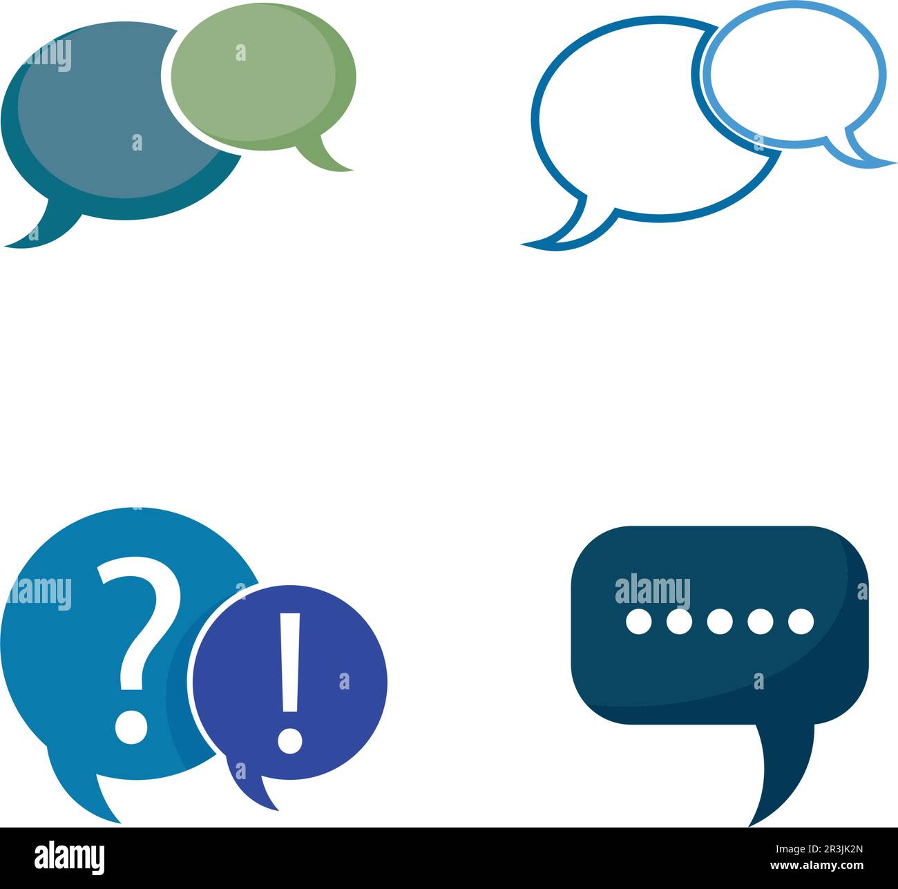 chat and message symbol vector logo design Stock Vector
