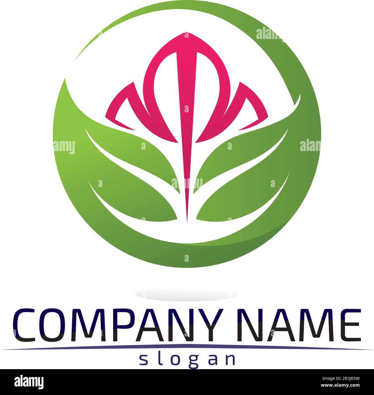 Stylized lotus flower icon vector background design logo Stock Vector