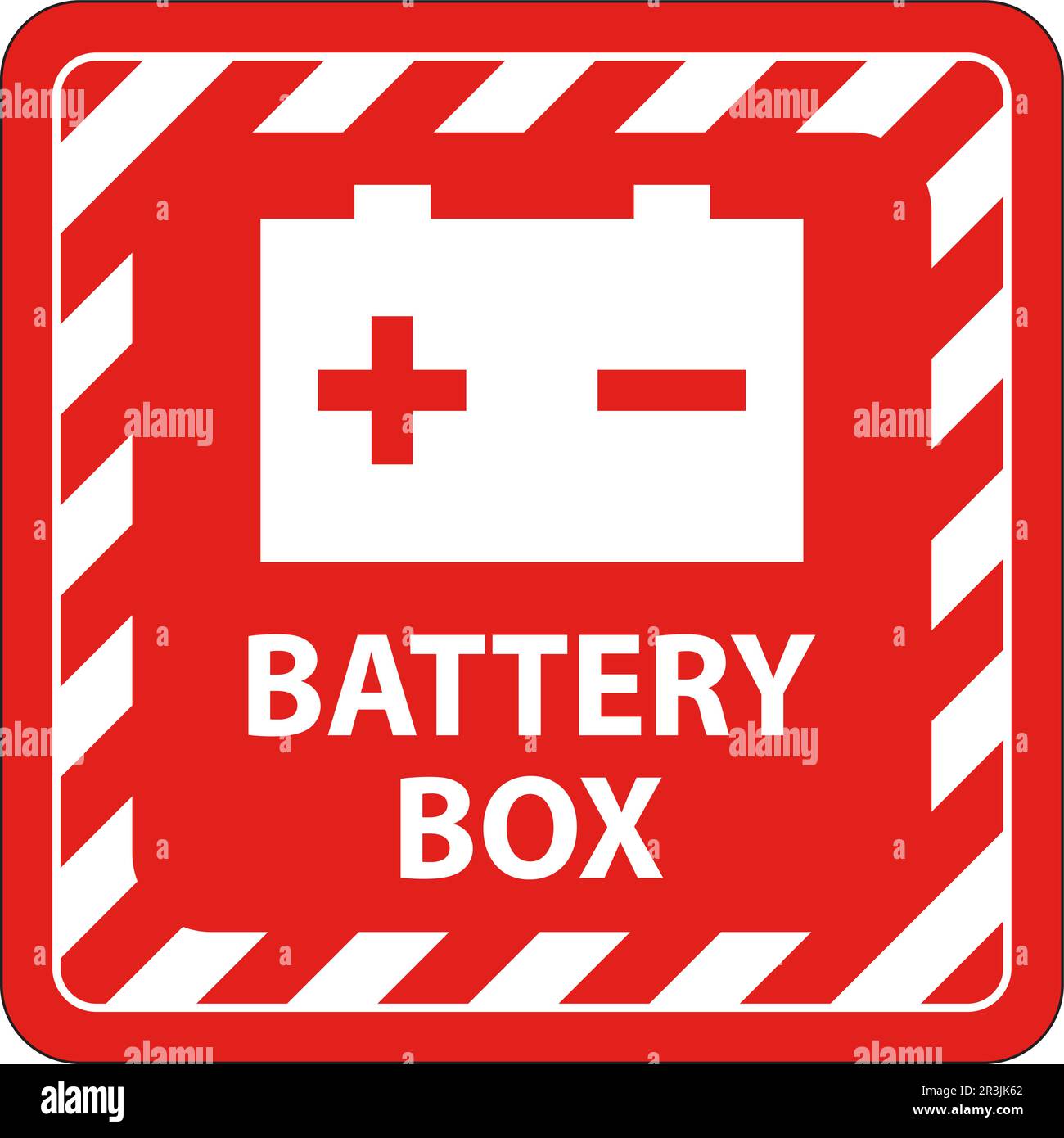 Symbol Battery Sign Battery Box On White Background Stock Vector Image