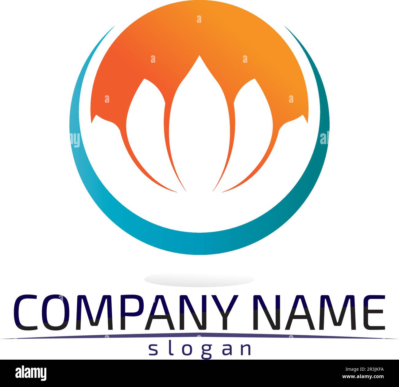 Stylized lotus flower icon vector background design logo Stock Vector ...