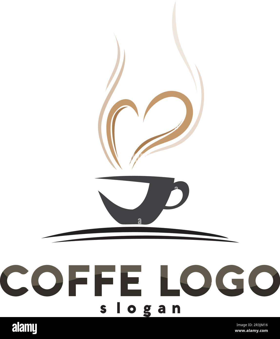 Coffee cup Logo Template vector icon design and coffe black Stock Vector