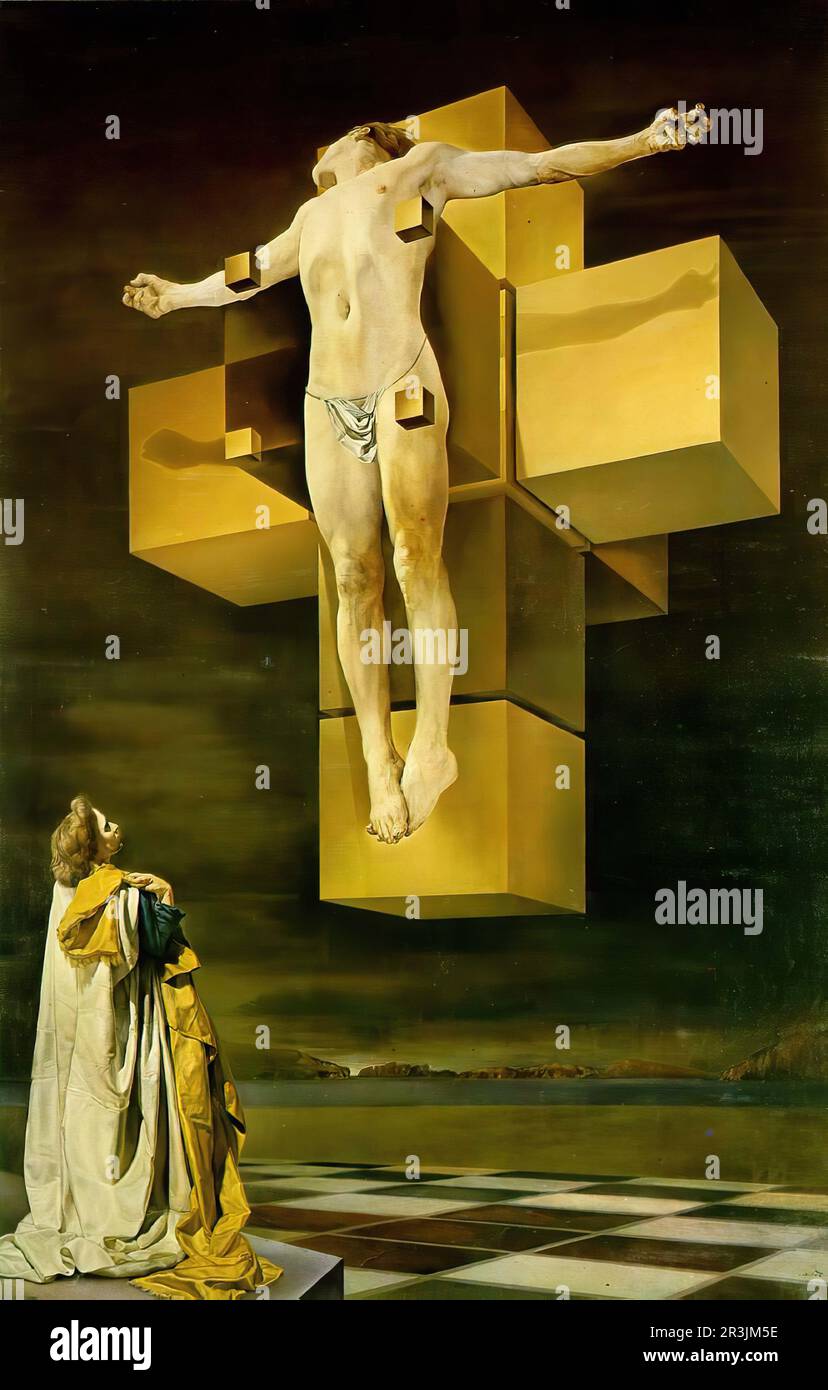 Salvador Dali - Crucifixion (Hypercubic Body) Stock Photo