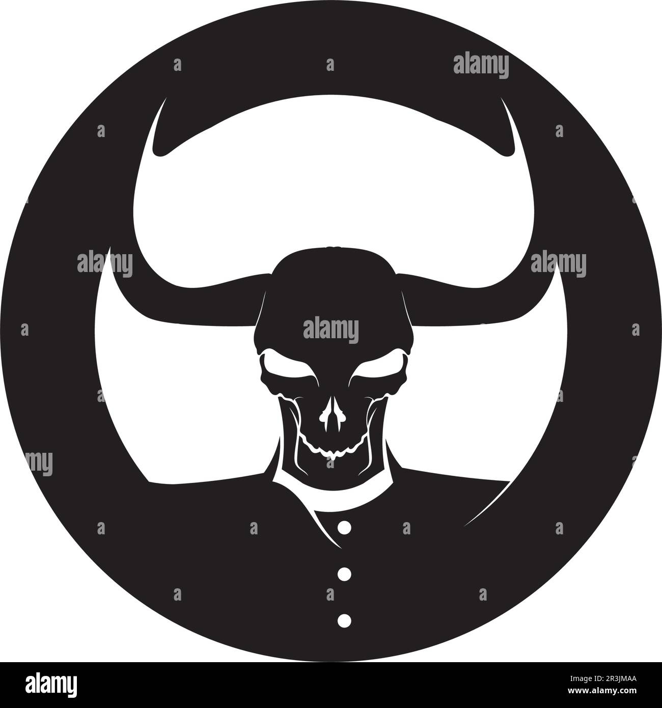 Crossbones death skull, danger or poison flat icon for apps and ...