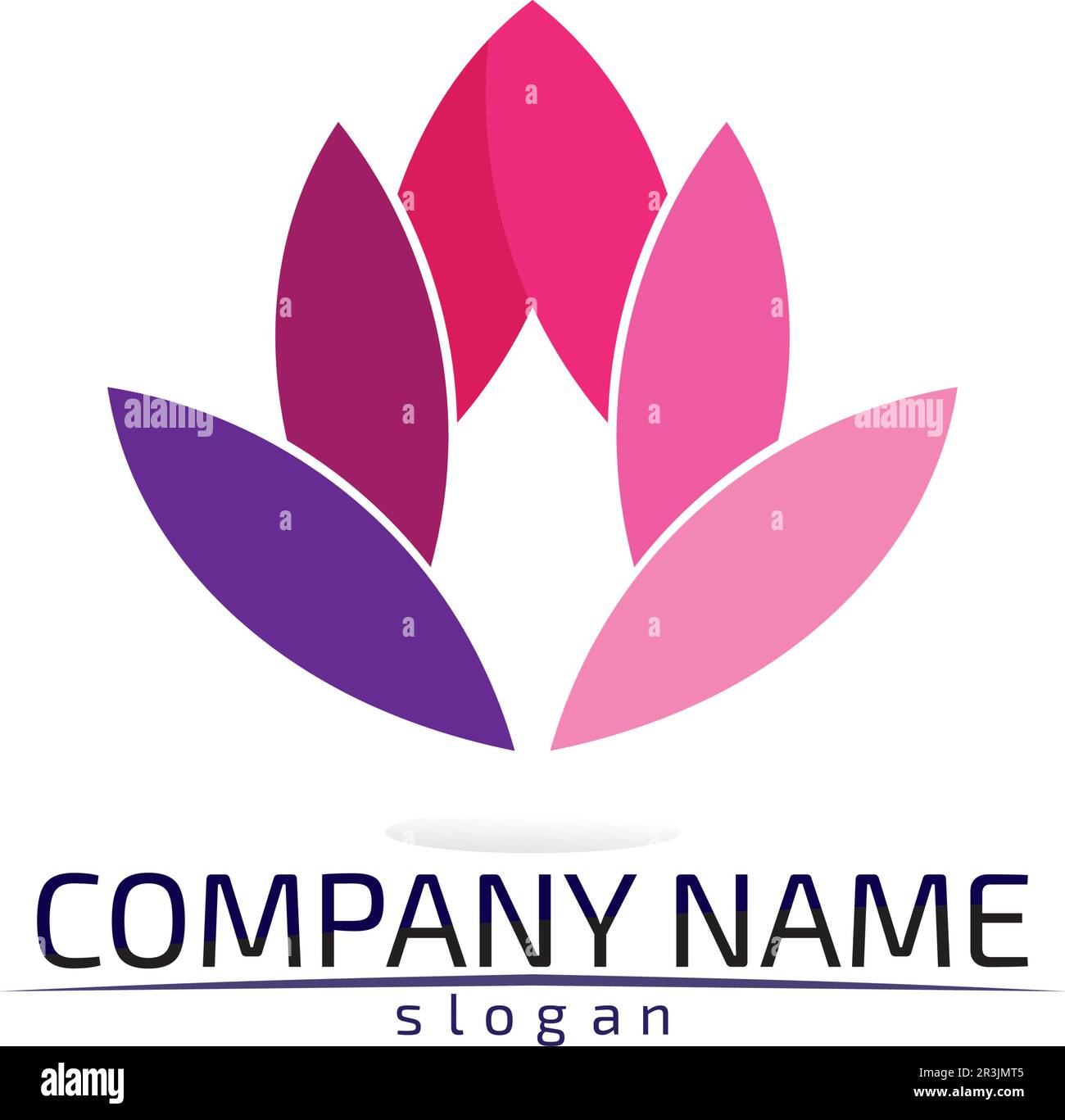 Stylized lotus flower icon vector background design logo Stock Vector ...
