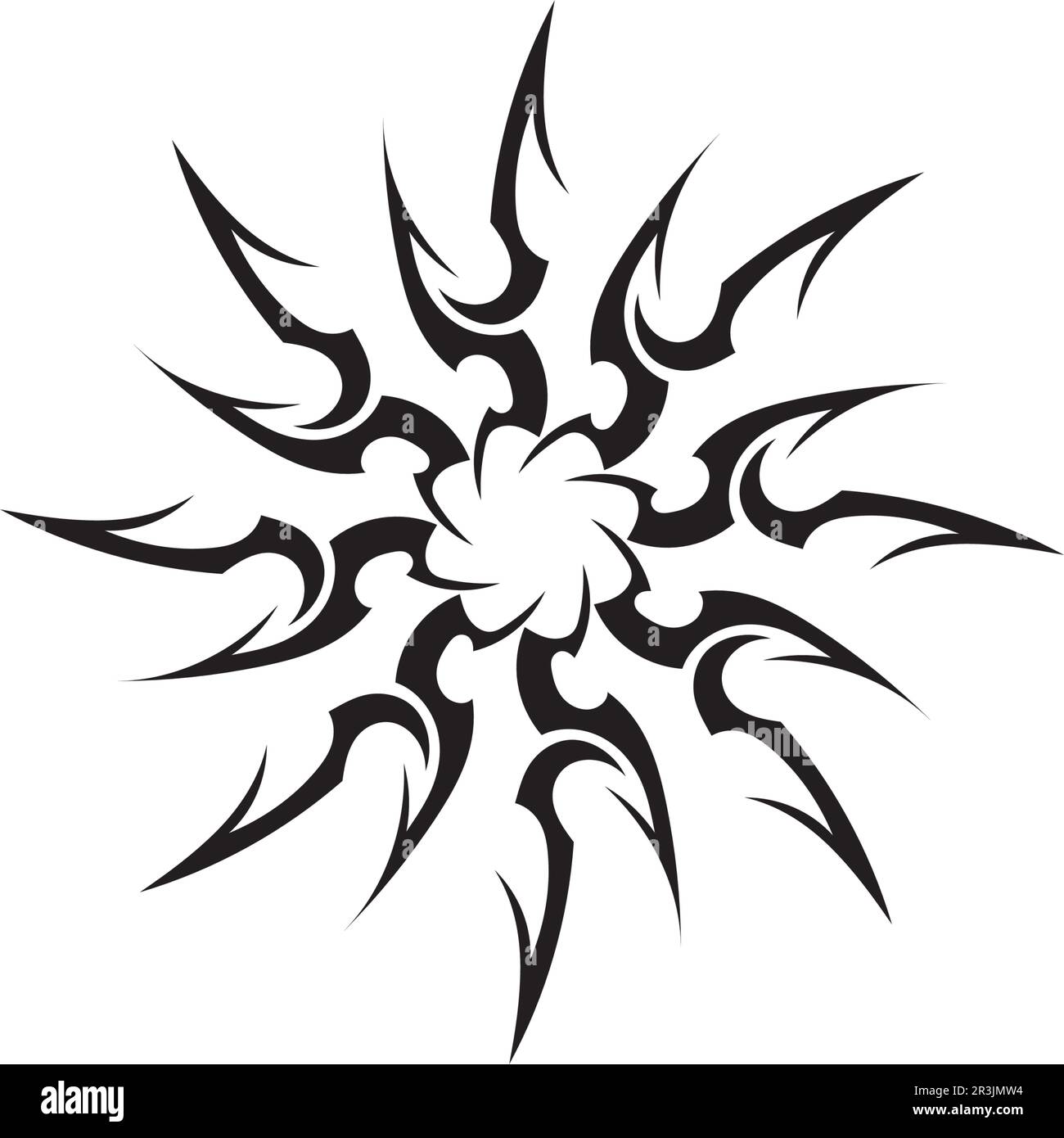 Tribal tattoo art Black and White Stock Photos & Images - Alamy
