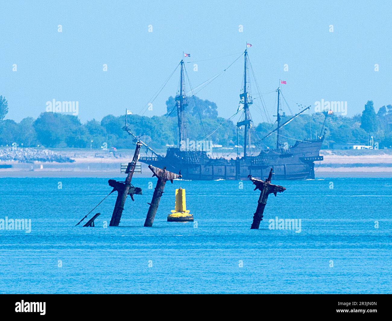 Sheerness, Kent, UK. 24th May, 2023. El Galeon is a full size replica