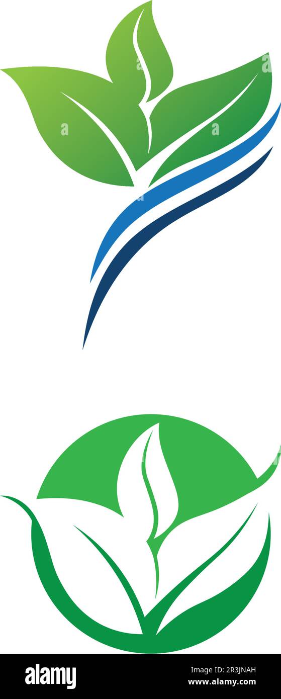 Tree leaf vector logo design eco friendly concept Stock Vector Image ...