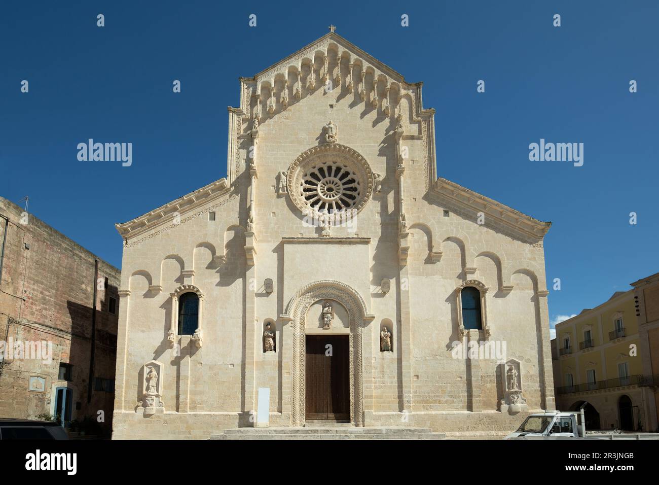 Historic cathedral in the town of Matera, Italy Stock Photo