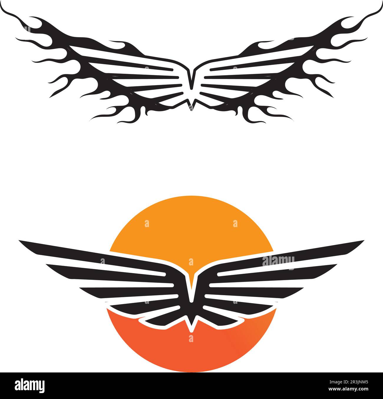 Falcon Wings Logo Template vector icon logo design Stock Vector Image ...