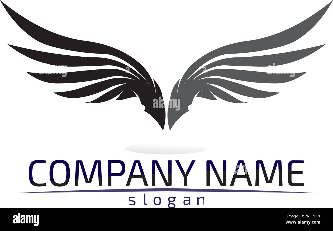Falcon Wings Logo Template vector icon logo design Stock Vector Image ...