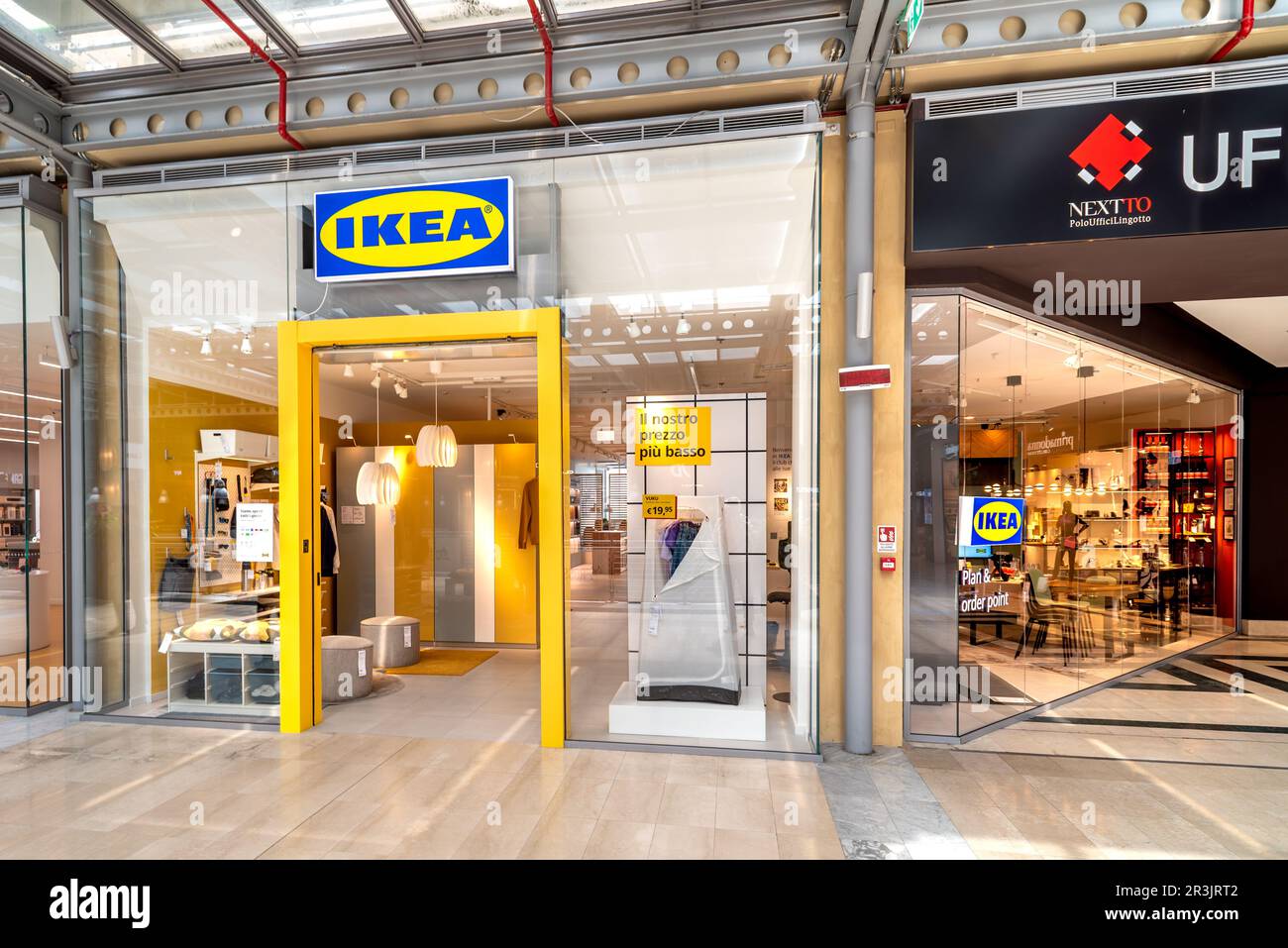 Turin, Italy - May 22, 2023: IKEA Plan and Order Point in Turin Lingotto Shopping Center, store with Ikea co-workers for furniture consultations and f Stock Photo
