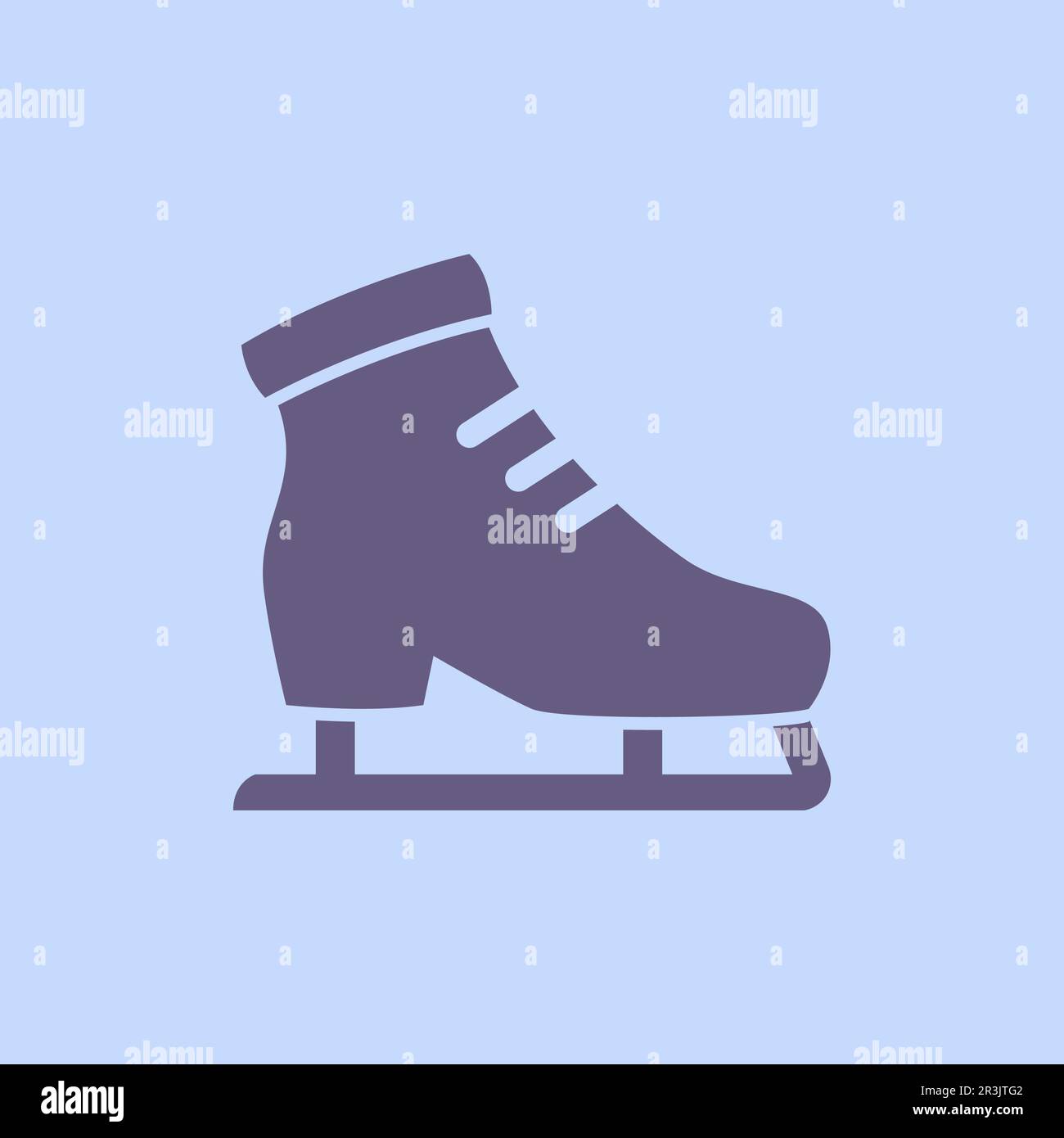 Sports figure skates, winter entertainment on ice Vector Stock Photo