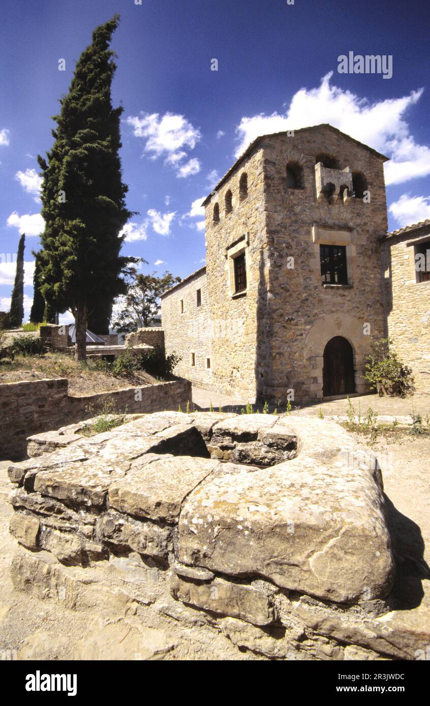 Roda de Isabena.(Romanico s.X) Valle de Isábena.Pirineo Aragones.Huesca.España. Stock Photo